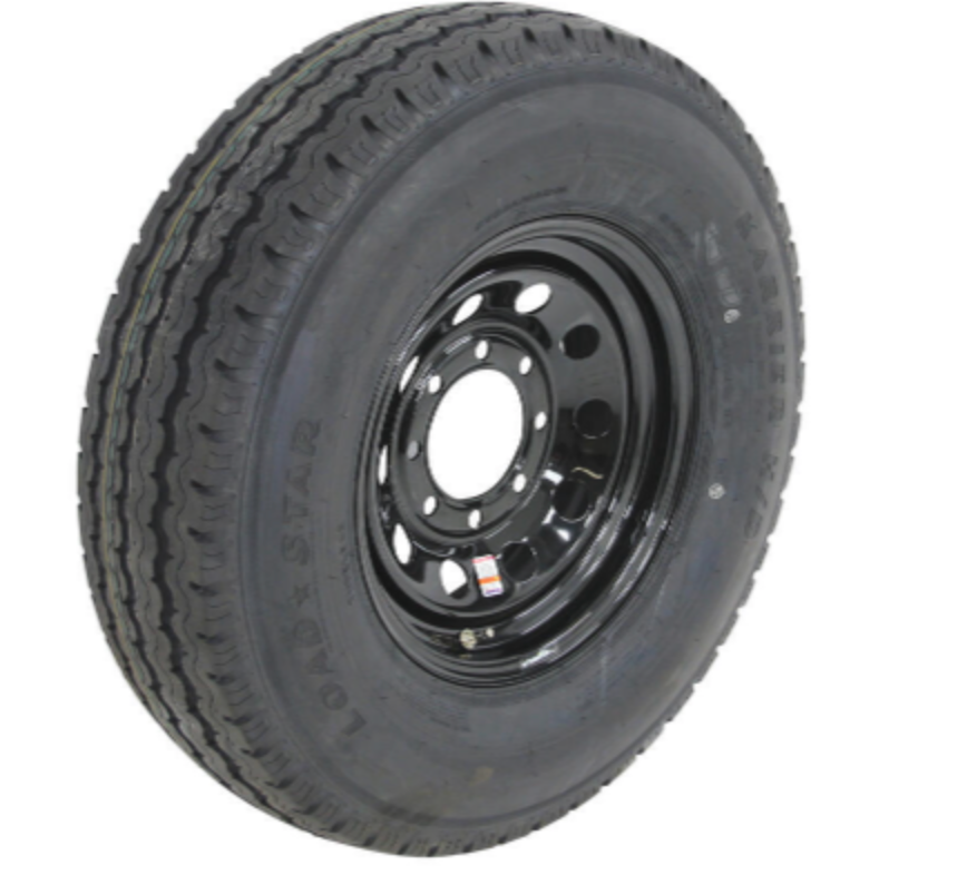Trailer Tire and Rim 235/80R16 Black Mod 8 Lug