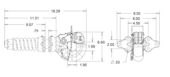 Buyers BP200 25 Ton Swivel Pintle Mount