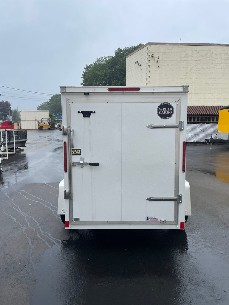 Wells Cargo 5 x 8 White Fast Trac Trailer