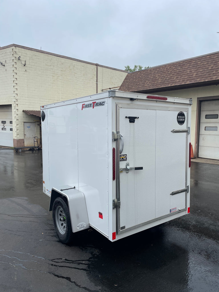 Wells Cargo 5 x 8 White Fast Trac Trailer