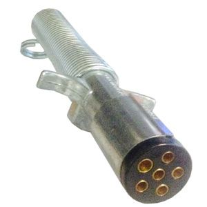 Pollak 11-605 6 Way Connector Plug with Cable Guard - Welch Welding & Truck Equipment