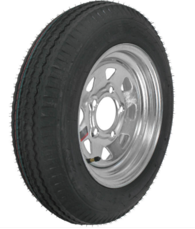 Trailer Tire and Rim 4.80-12 Galvanized 5 Lug