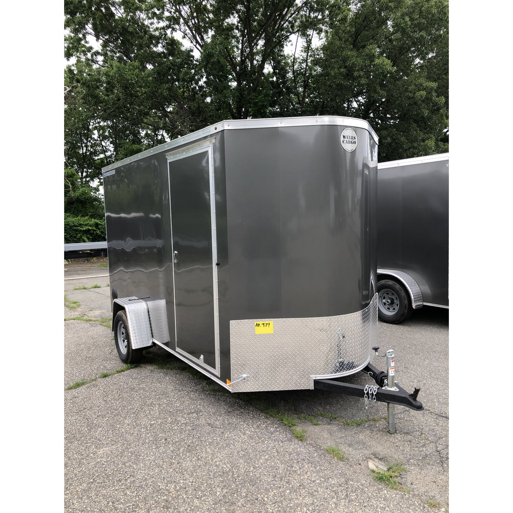 Wells Cargo 6 x 12 Charcoal Gray Road Force V Trailer